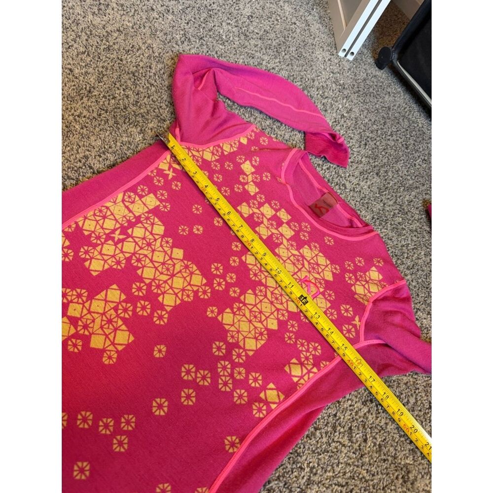 Kari Traa Sweater Hot Pink Wool Modal Blend Nordic Outdoor Knit Pullover - Picture 5 of 8